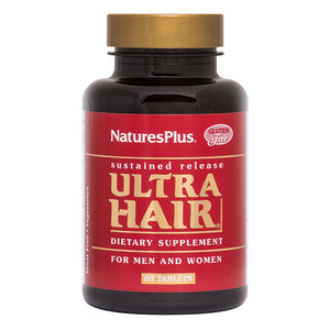 Frontal product image of Ultra Hair® Sustained Release Tablets containing 60 Count
