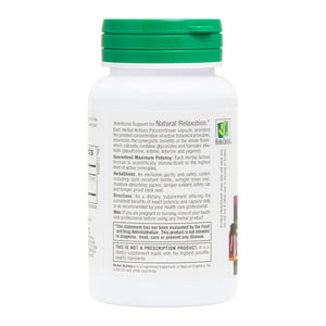 Second side product image of Herbal Actives Passion Flower Capsules containing 60 Count