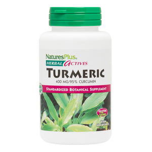Frontal product image of Herbal Actives Turmeric Capsules containing 60 Count