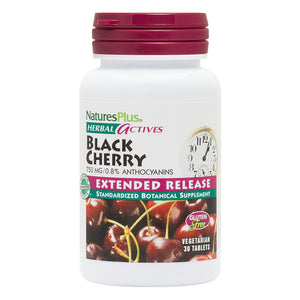 Frontal product image of Herbal Actives Black Cherry Extended Release Tablets containing 30 Count