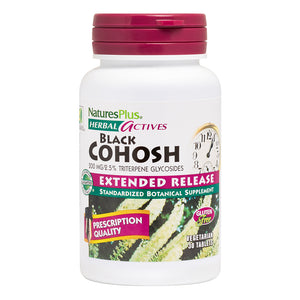 Frontal product image of Herbal Actives Black Cohosh Extended Release Tablets containing 30 Count