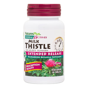 Frontal product image of Herbal Actives Milk Thistle Extended Release Tablets containing 30 Count
