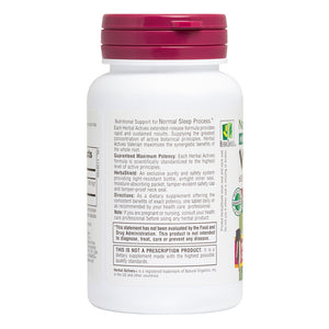Second side product image of Herbal Actives Valerian Extended Release Tablets containing 30 Count