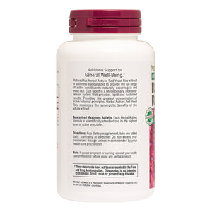 Second side product image of Herbal Actives Red Yeast Rice Extended Release Tablets containing 60 Count