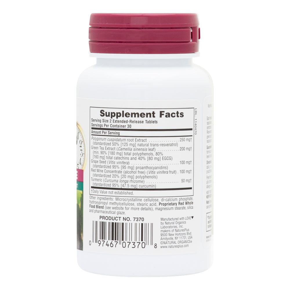 product image of Herbal Actives Resveratrol Extended Release Tablets containing 60 Count