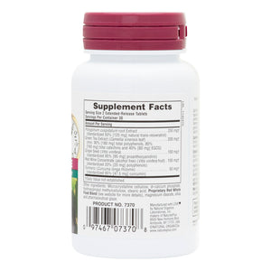 First side product image of Herbal Actives Resveratrol Extended Release Tablets containing 60 Count