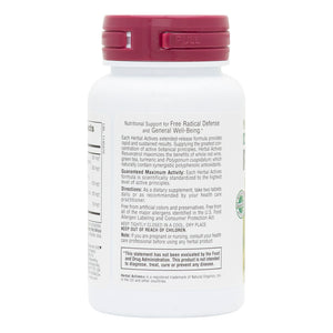 Second side product image of Herbal Actives Resveratrol Extended Release Tablets containing 60 Count