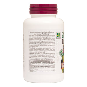 Second side product image of Herbal Actives Resveratrol Extended Release Tablets containing 120 Count