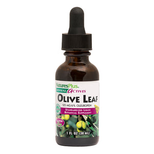 Frontal product image of Herbal Actives Olive Leaf Liquid containing 1 FL OZ