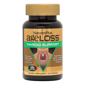 Frontal product image of AgeLoss® Thyroid Support Capsules containing 60 Count