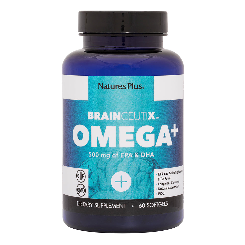 product image of BrainCeutix® Omega+ Softgels containing 60 Count