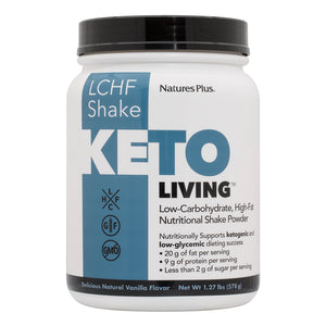 Frontal product image of KetoLiving™ LCHF Shake - Vanilla containing 1.27 LB