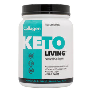 Frontal product image of KetoLiving™ Collagen Powder containing 1.36 LB
