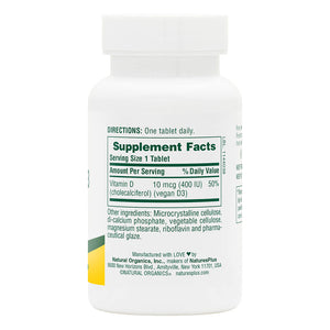 First side product image of Vitamin D3 400 IU Water-Dispersible Tablets containing 90 Count